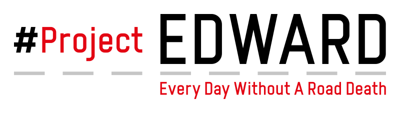 #ProjectEDWARD Every Day Without a Road Death (logo)