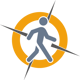 Vision Zero icon with pedestrian symbol